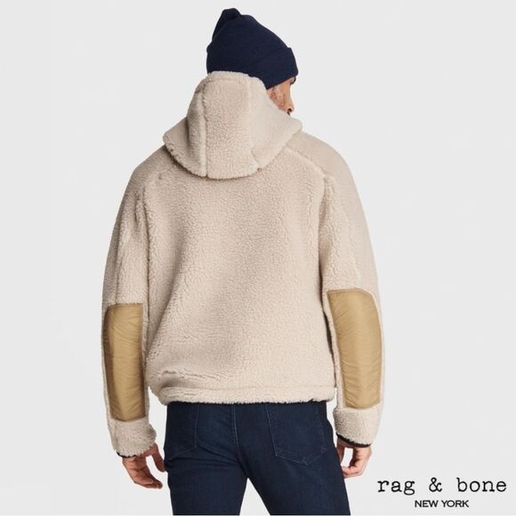 Rag & Bone **NWT** Sherpa Tactic Hooded Fleece Jacket in Natural - Picture 5 of 14